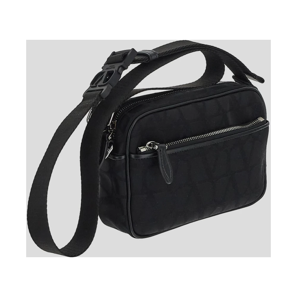 Valentino Garavani Canvas Crossbody Tas Black Heren