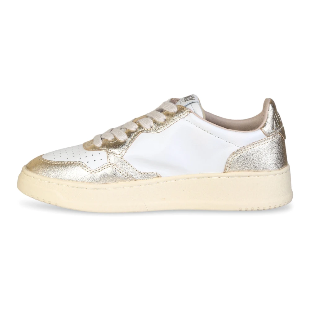 Autry Lage Bicolor Platinum Sneakers Yellow Dames