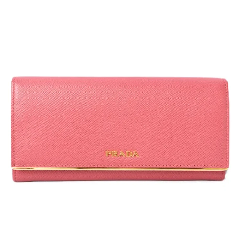 Prada Vintage Pre-owned Leather wallets Pink Dames