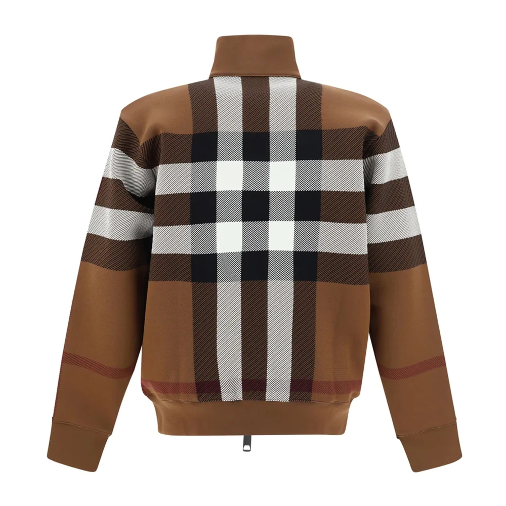 Burberry Bruine Sweatshirt met Archivio Check Patroon Brown Heren