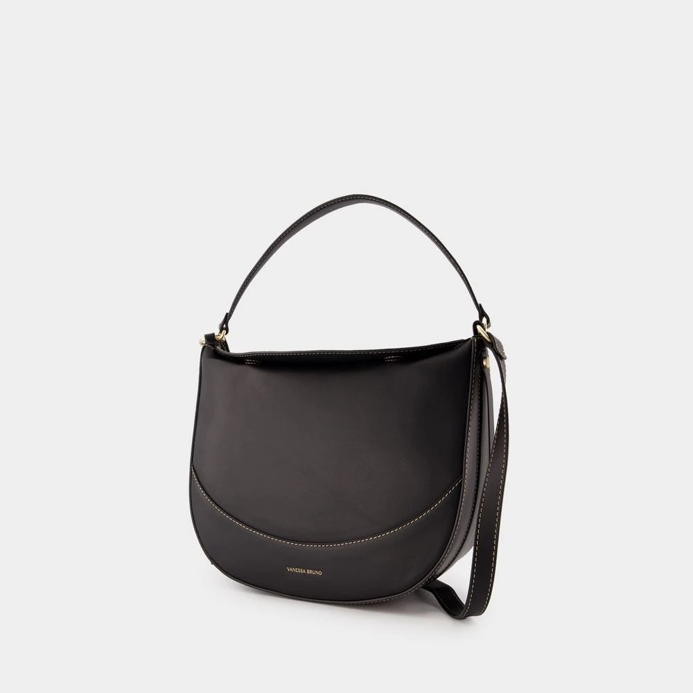 Vanessa Bruno Zwarte Leren Crossbody Tas Black Dames