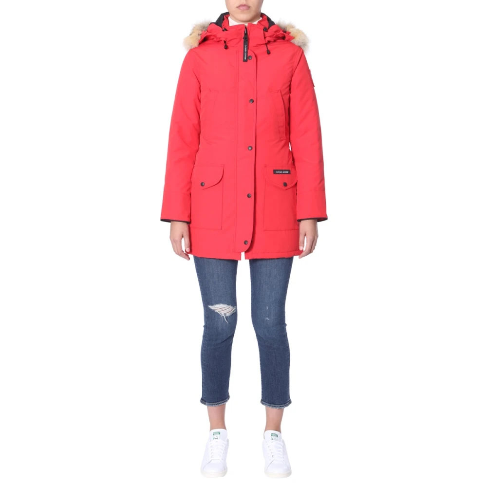 Canada Goose Trillium Parka med äkta päls huva Red, Dam