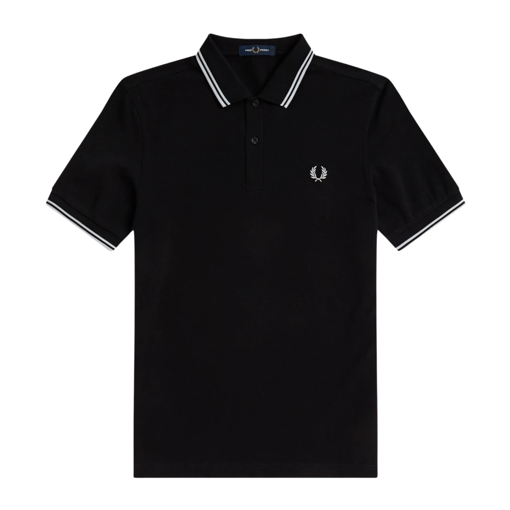 Fred Perry Schwarz Polo-Shirt Twin Tipped - Bild 11