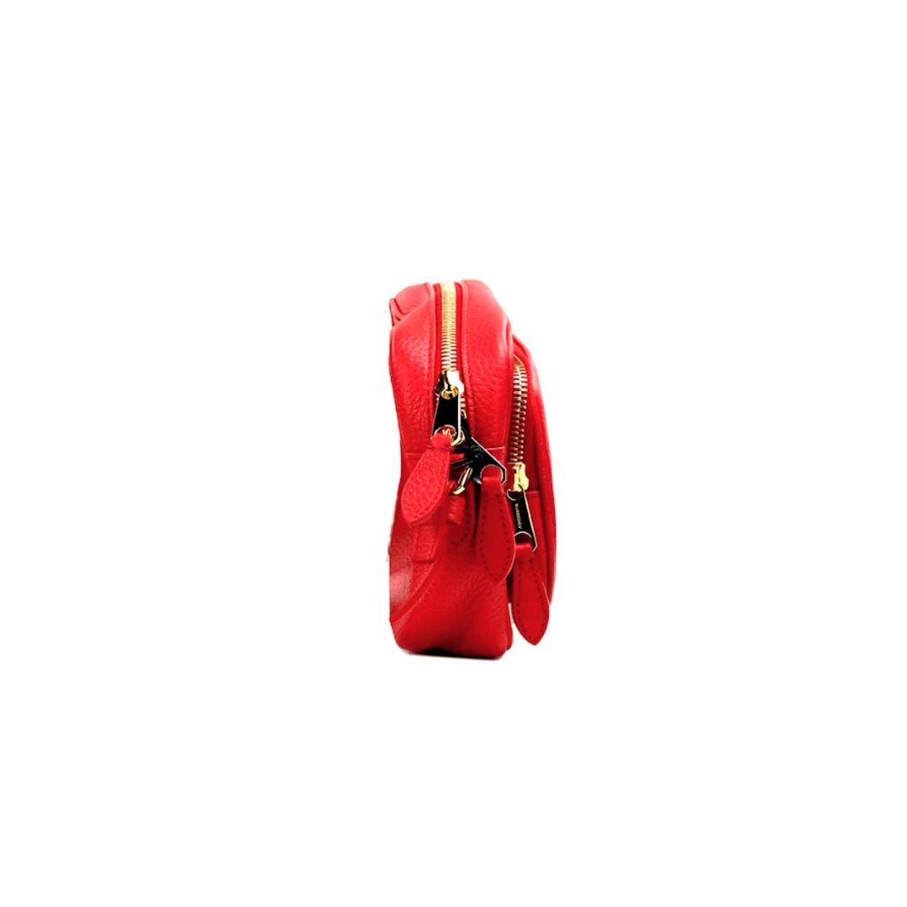 Burberry Rode Leren Camera Crossbody Tas Red Dames