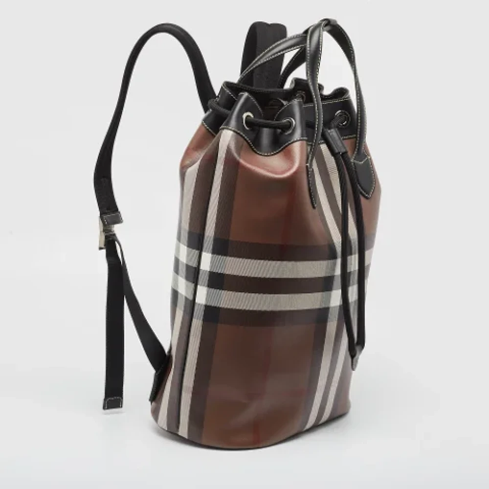 Burberry Vintage Pre-owned Leather backpacks Brown Dames