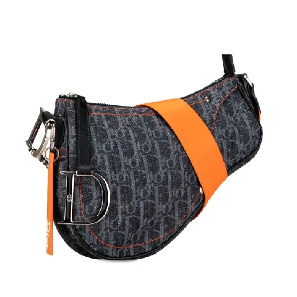 Dior Vintage Pre-owned Canvas crossbody-bags Blue Dames