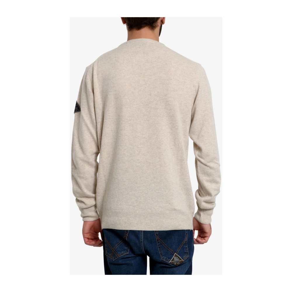 Roy Roger's Kasjmiermix Trui Met Ronde Hals Beige Heren