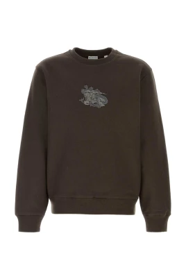 Brun bomullsblandning sweatshirt