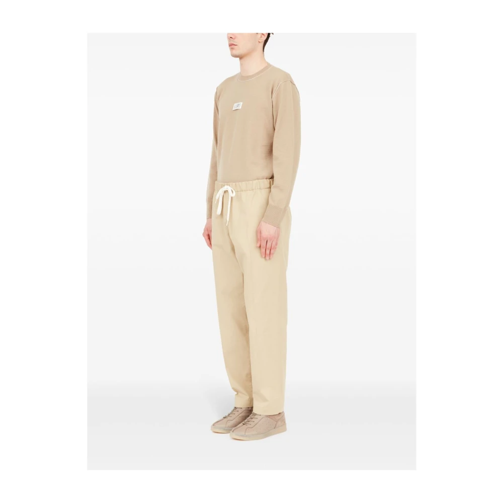 MM6 Maison Margiela Beige Drawstring Broek Beige Heren