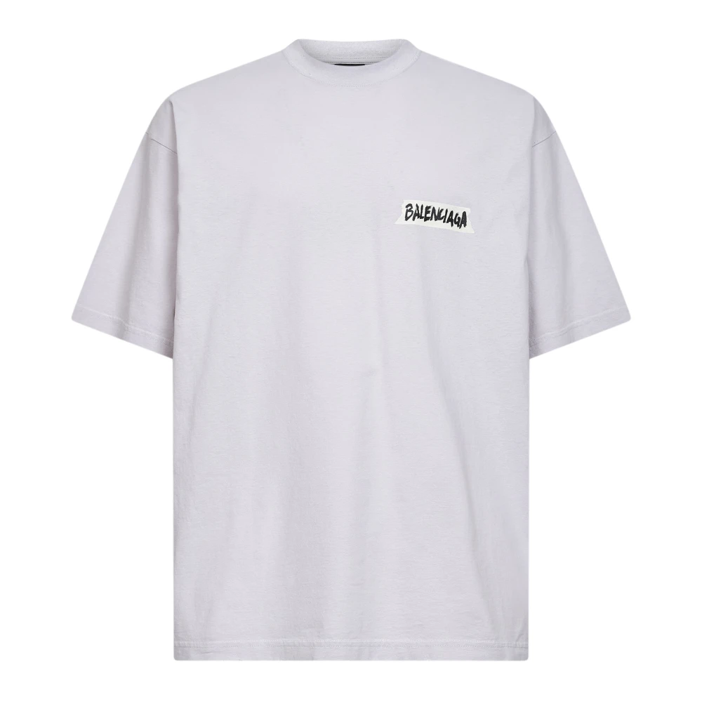 Balenciaga Men's White T-Shirts, L, Masking Tape T-Shirt