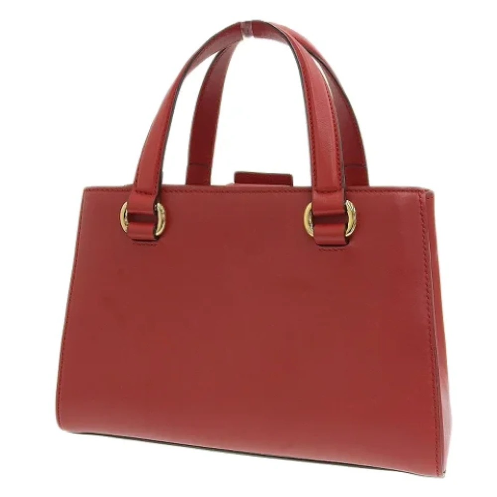 Gucci Vintage Pre-owned Leather handbags Red Dames