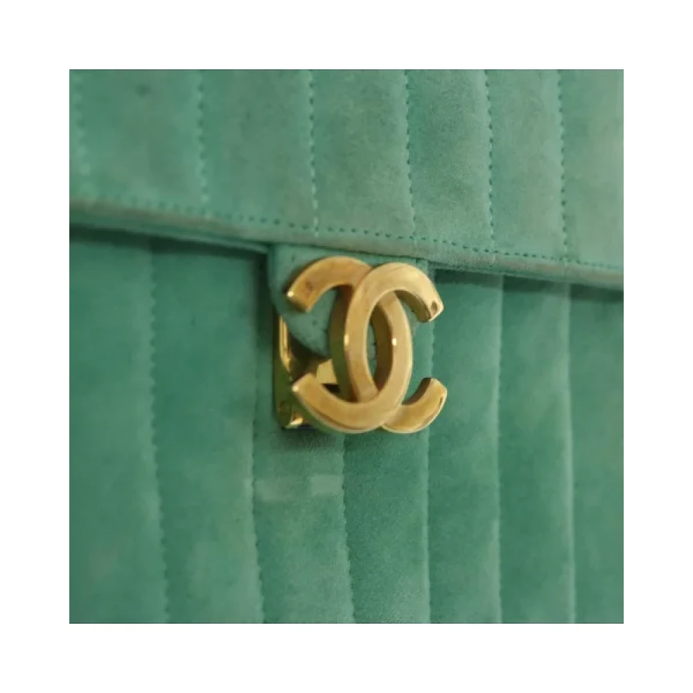 Chanel Vintage Pre-owned Suede handbags Green Dames