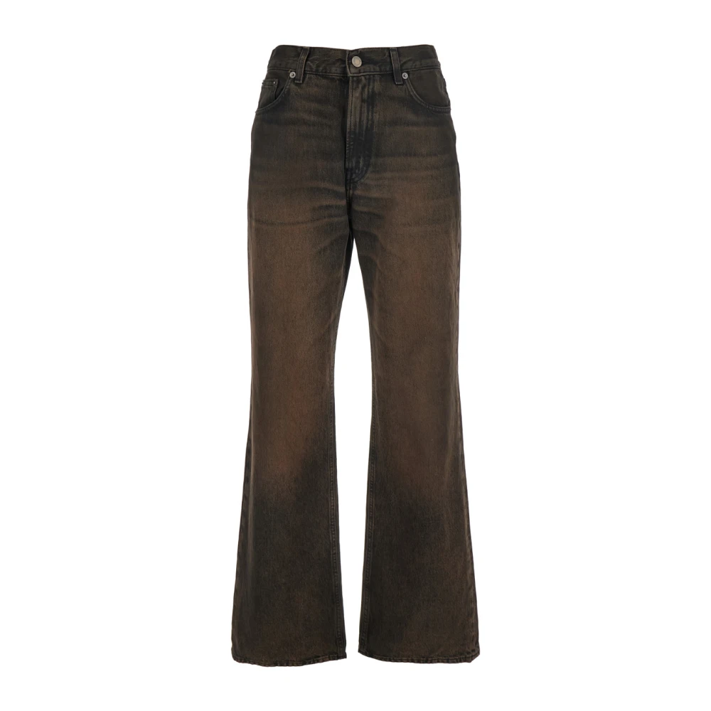 Haikure Women's Brown Flare Jeans, W27, Korea Jeans