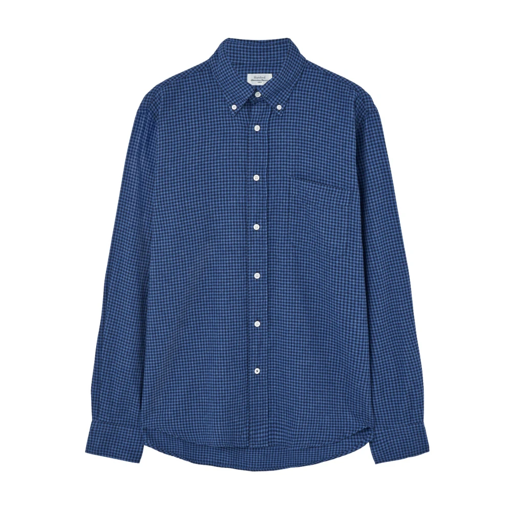 Hartford Blauw Indigo Shirt Blue Heren