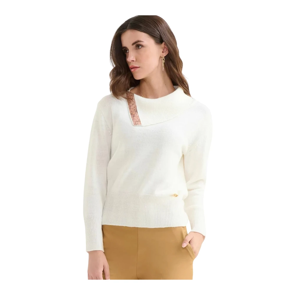 Alviero Martini 1a Classe Witte Zeilhals Trui White Dames