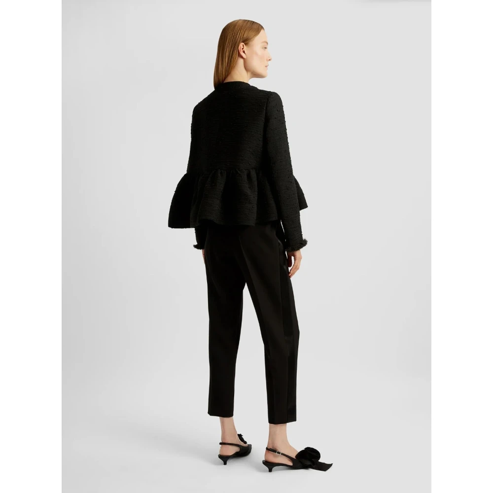Erdem Peplum Crop Jack Black Dames