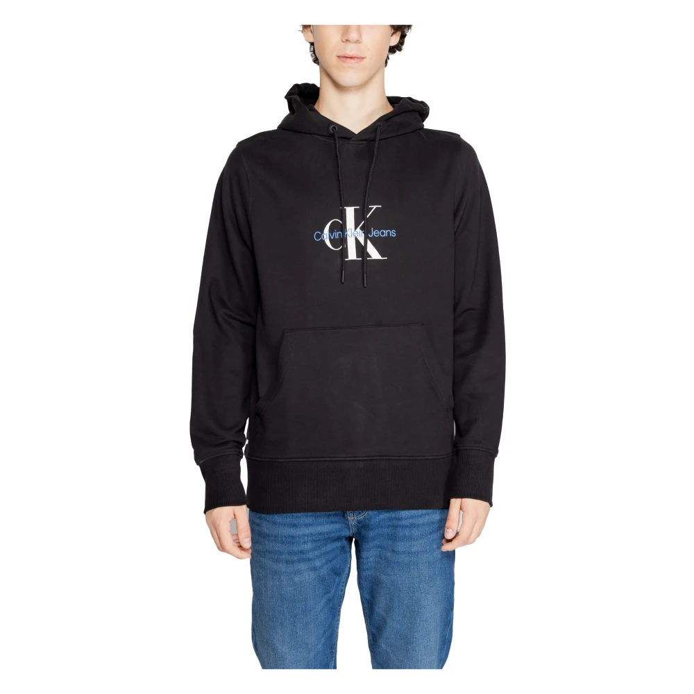 Calvin Klein Men's Black Printed Hooded Sweatshirt - Hoodies - Xl - Sweatshirts & Hoodies