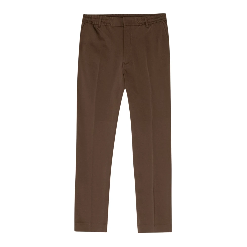 Nn07 Tapered Leg Katoenmix Broek Brown Heren
