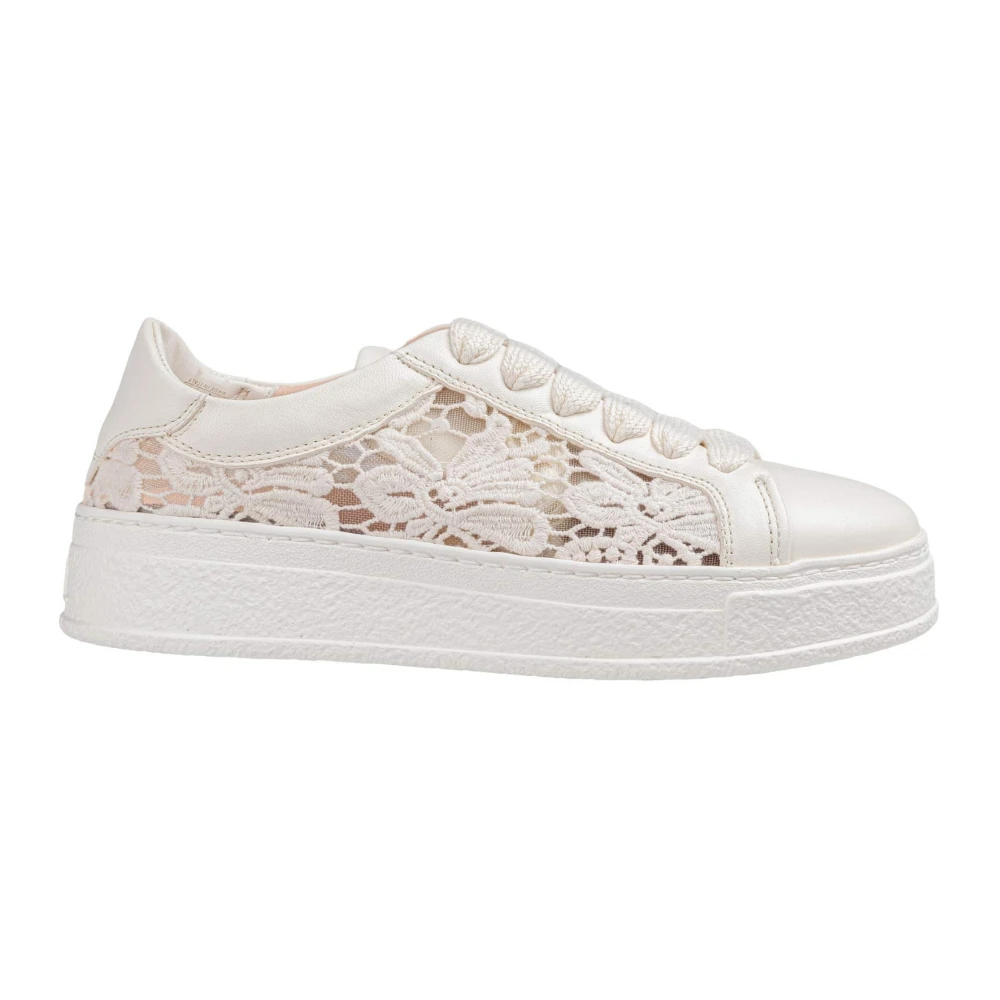 AGL Giuly Sneakers van kant en leer Dames Schoenen Wit