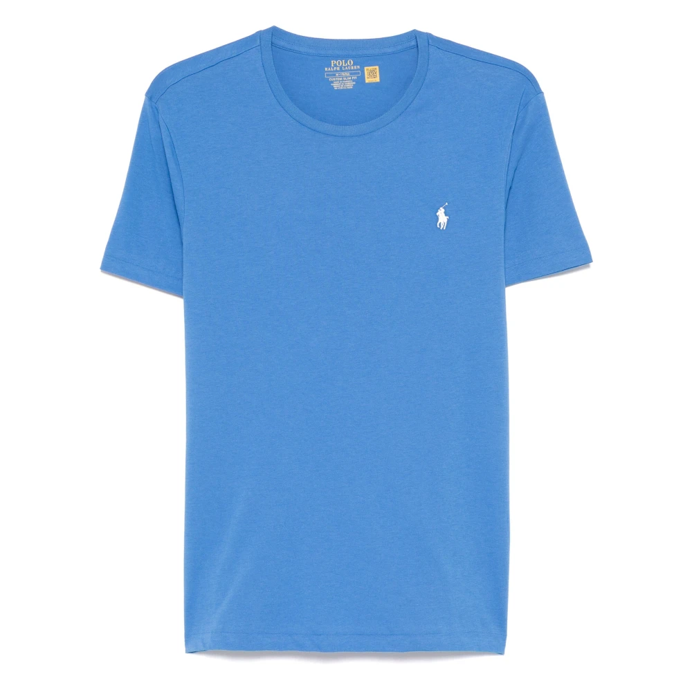 Polo Ralph Lauren Geborduurde Slim Fit Katoenen T-shirt Blue Heren