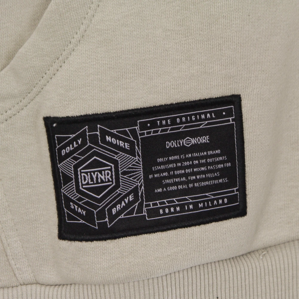 Dolly Noire Monogram Lichtgewicht Hoodie Beige Heren