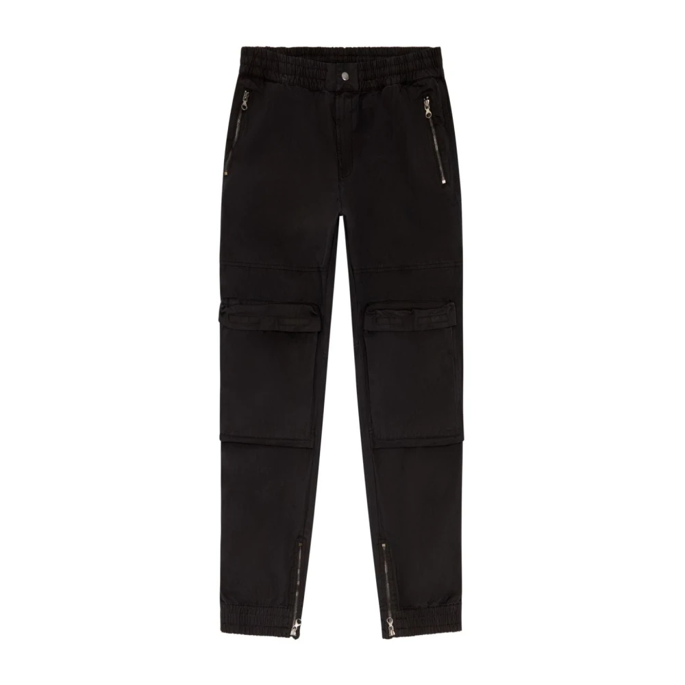 Diesel Zwarte Broek voor Mannen Aw24 Black Heren