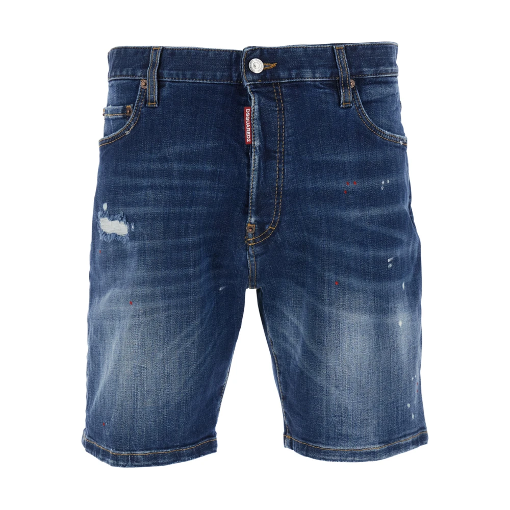 Dsquared2 Men's Blue Denim Shorts, L, Marine Short