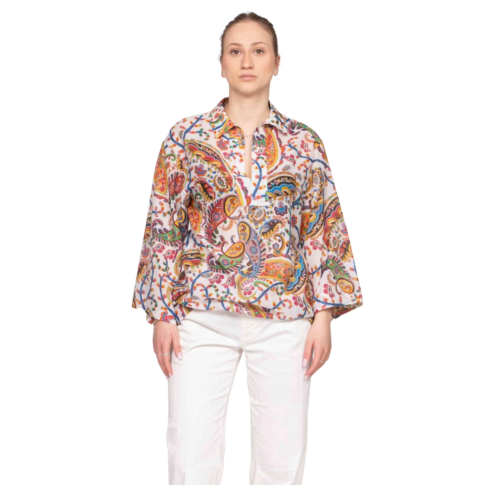 Etro Mujer Multicolor - Camisa De Seda Estampada - Blouses & Shirts - M