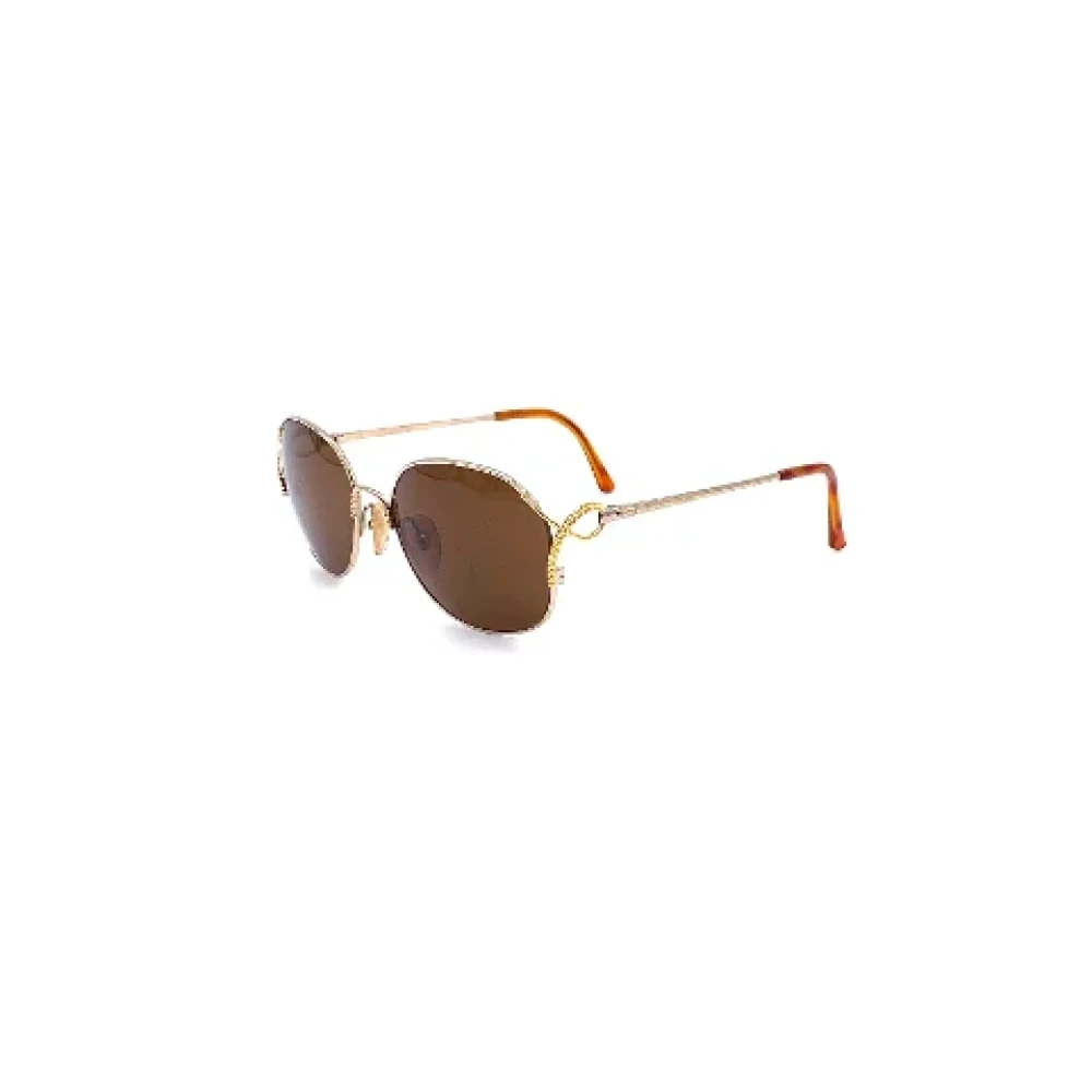 Dior Vintage Pre-owned Metal sunglasses Yellow Dames