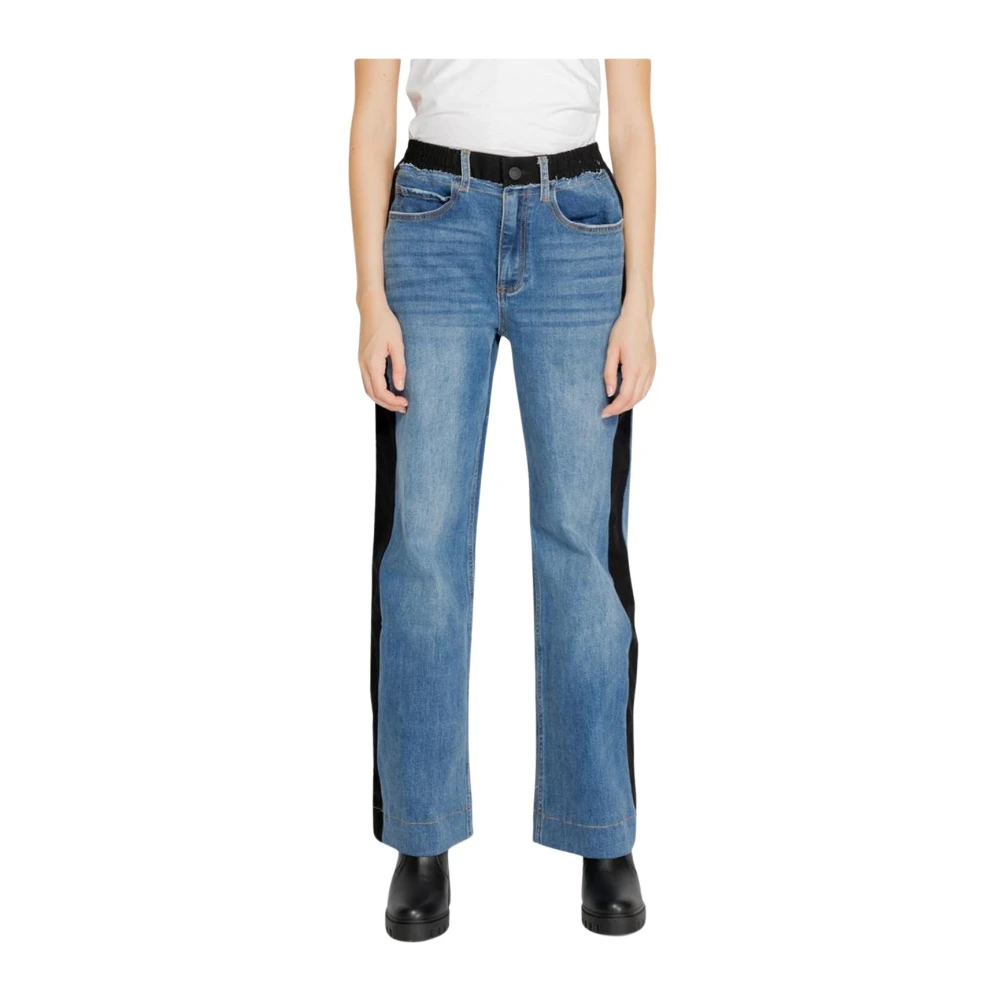 Desigual Stretch Katoenmix Dames Jeans Blue Dames