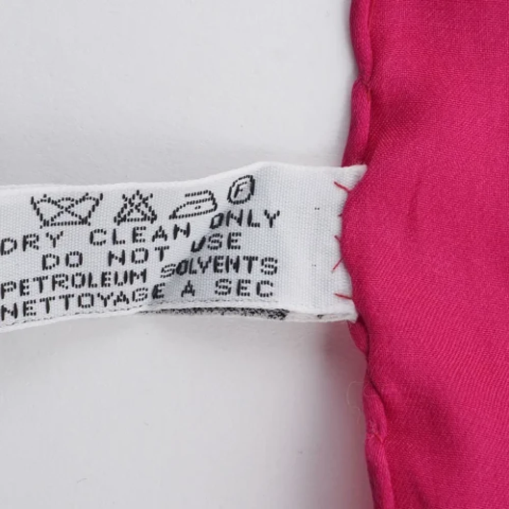 Chanel Vintage Pre-owned Silk scarves Pink Dames