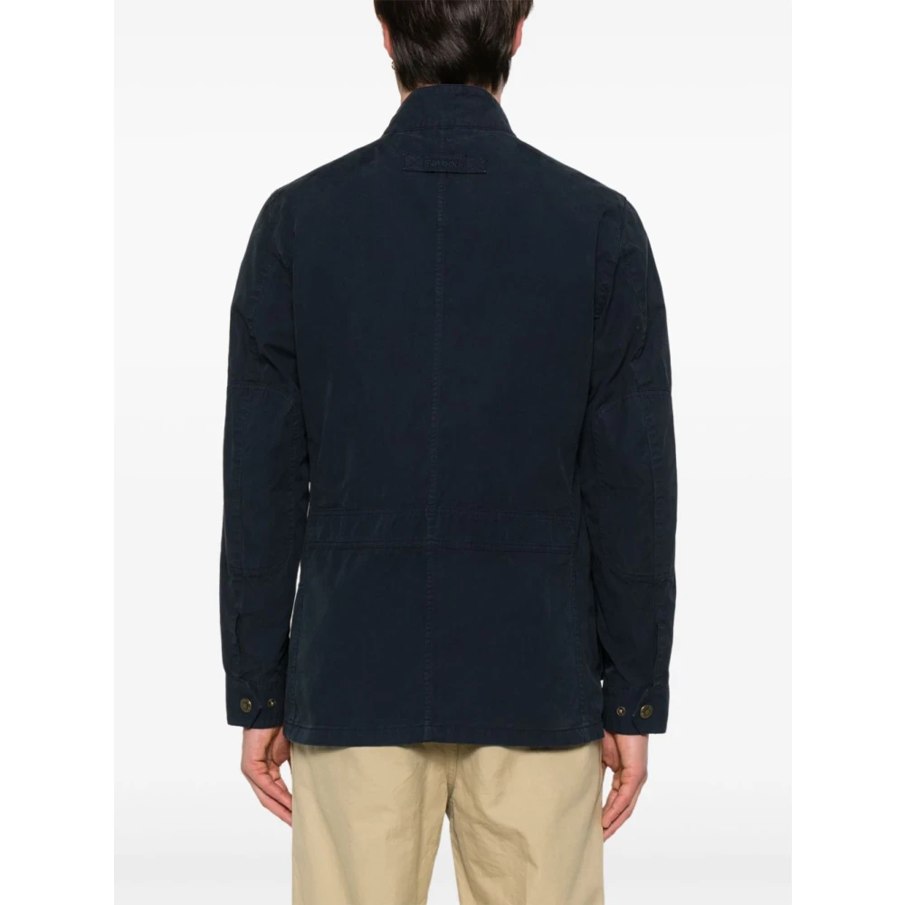 Barbour Blauwe Jas met Zakken Blue Heren