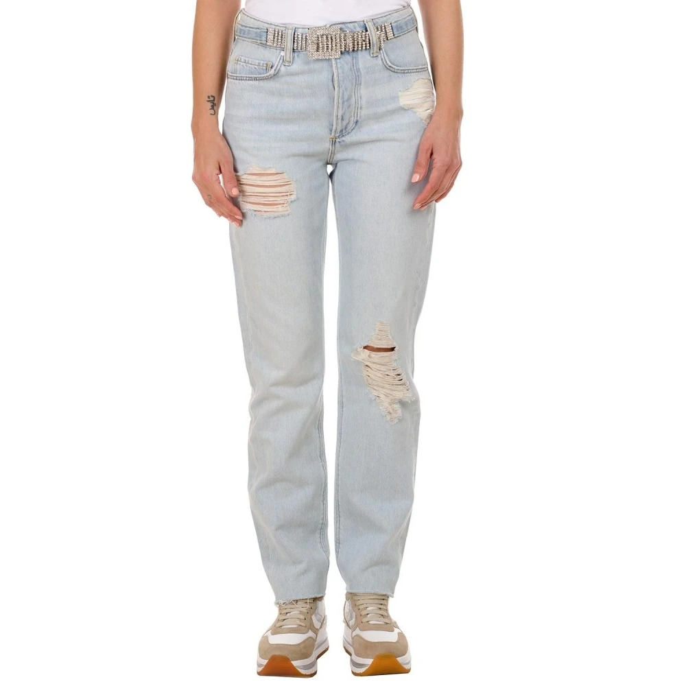 Guess Girly Slim-Fit Denim Jeans Blue Dames