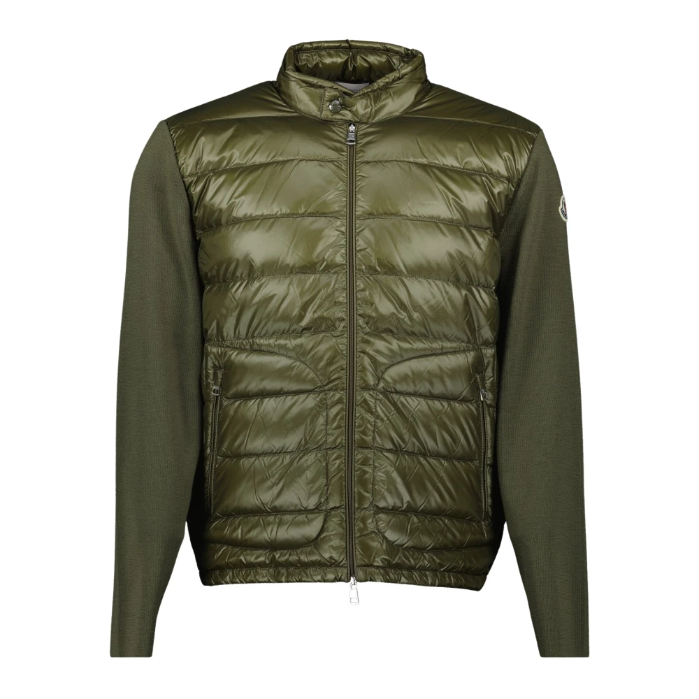 Moncler Men's Green Winter Jackets, M, Quilted Bicolor Jacket