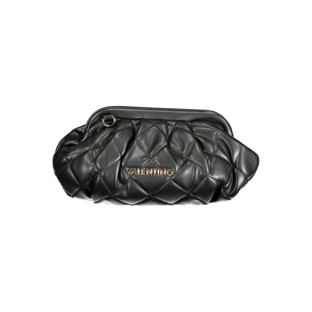 Valentino by Mario Valentino Svart polyeten axelväska med kontrastdetaljer Black, Dam