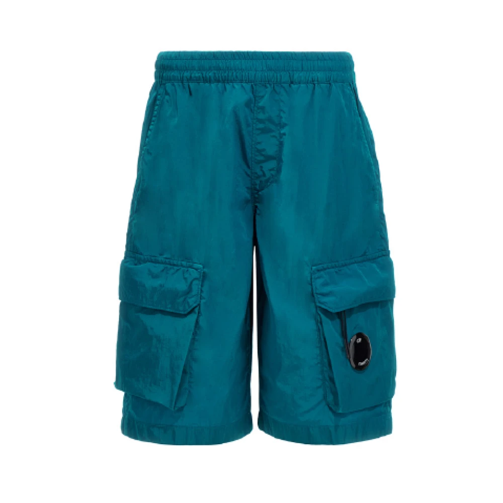 C.p. Company Boys Blue Shorts, 8 Y, Shorts With Leg Pockets