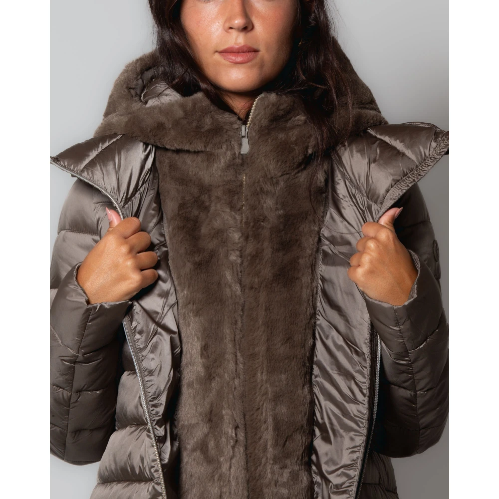 Save The Duck Matilda Gewatteerde Jas met Capuchon Gray Dames