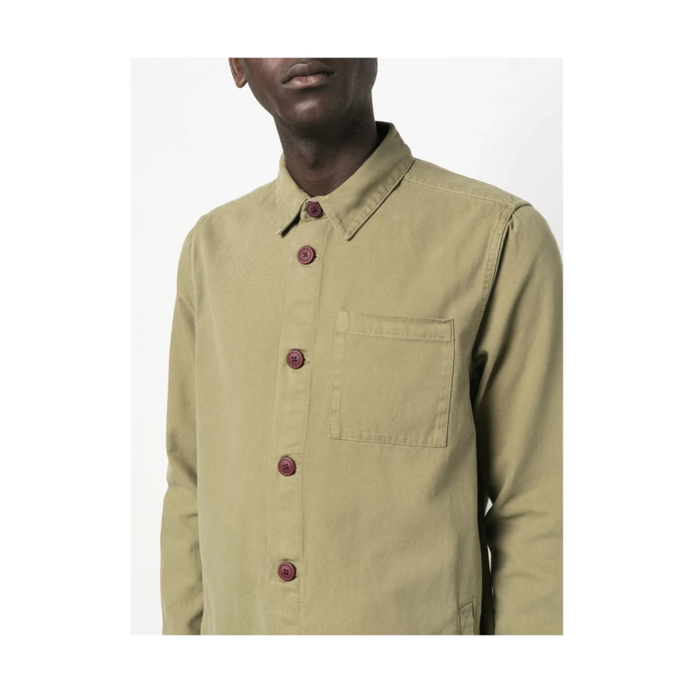 Barbour Olijfgroen Katoenen Overhemd met Logopatch Green Heren