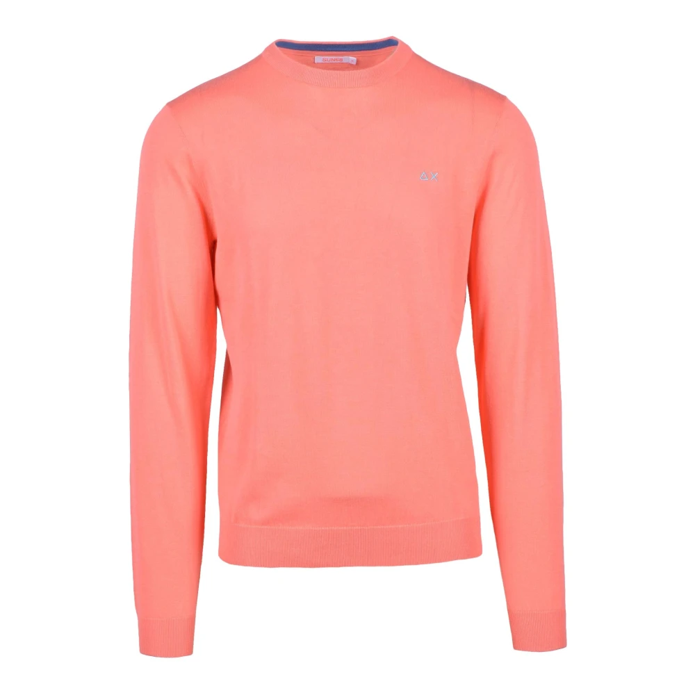 Sun68 Katoenen Gebreide Trui Pink Heren