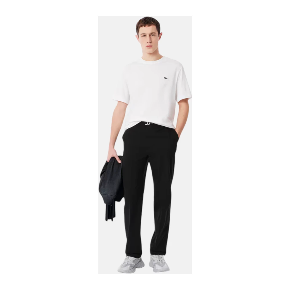 Lacoste Technische Chino Broek Straight Fit Black Heren