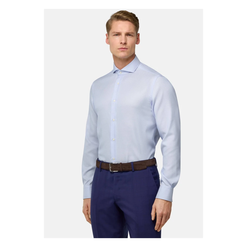 Boggi Milano Ultimate Non-Iron Slim Fit Katoenen Overhemd Red Heren