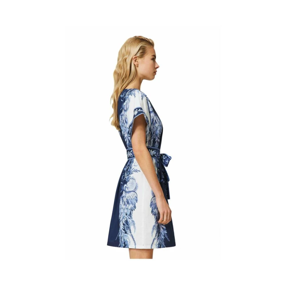 Twinset Korte Jurk Blue Dames