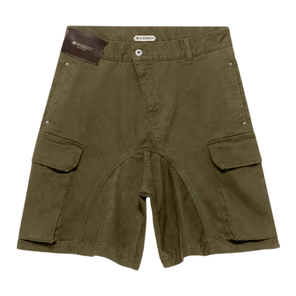 Jw Anderson Men's Green Twisted Workwear Shorts