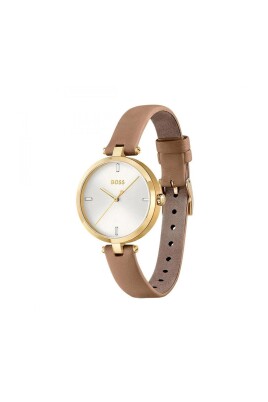 gyllene-beige-lader-analog-klocka