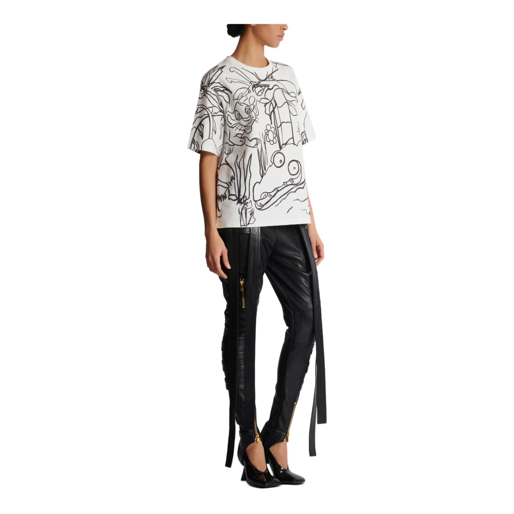Balmain Disney x : The Lion King T-shirt met print voor kinderen White Dames