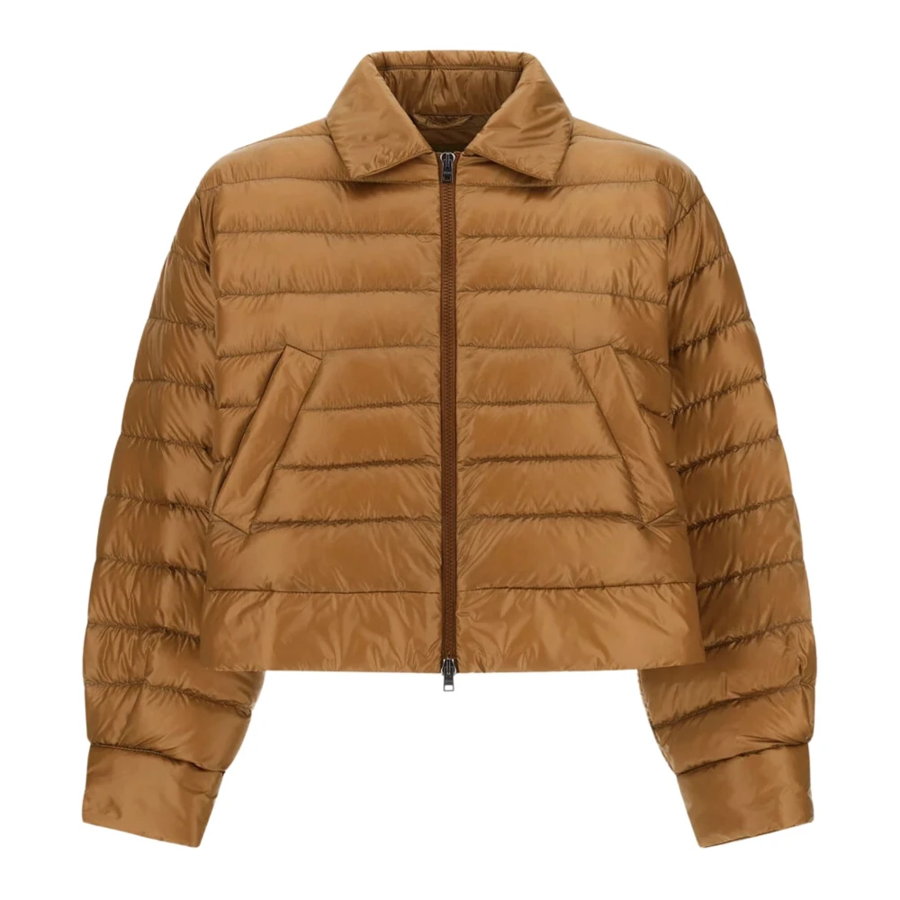 Herno Women's Brown Winter Jackets, Xs, Ultralight Nylon Down Jacket