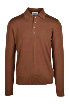 Polo i stickat material