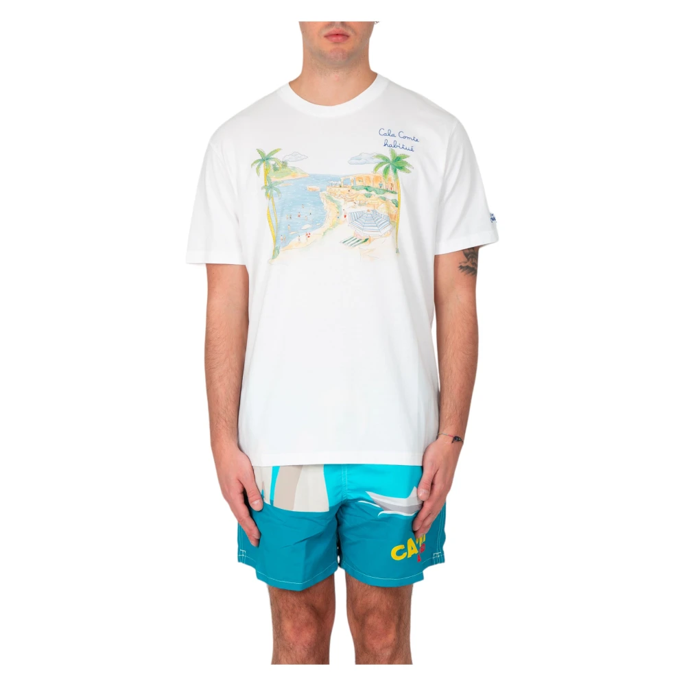 MC2 Saint Barth Cala Comte Tee in 01N White Heren