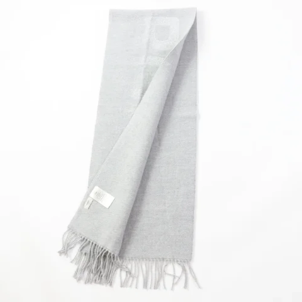 Fendi Vintage Pre-owned Wool scarves Gray Dames