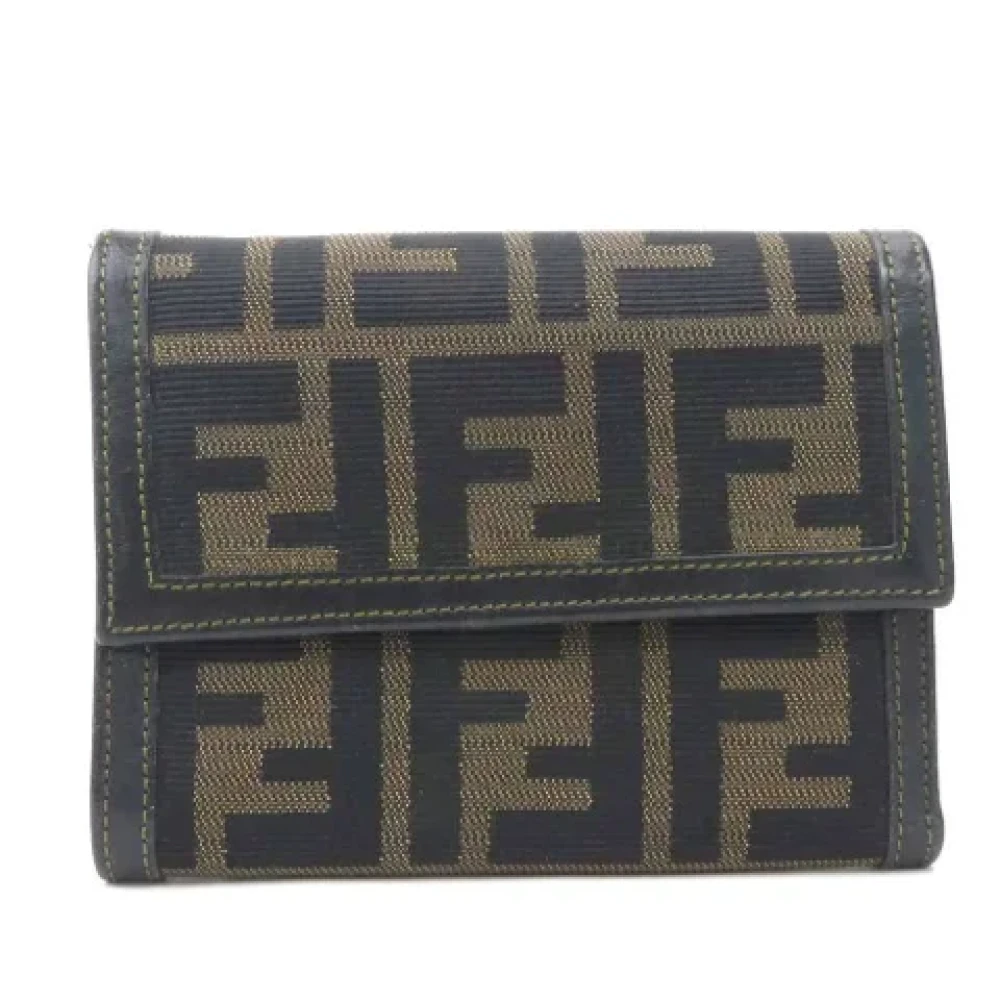 Fendi Vintage Pre-owned Canvas wallets Brown Dames
